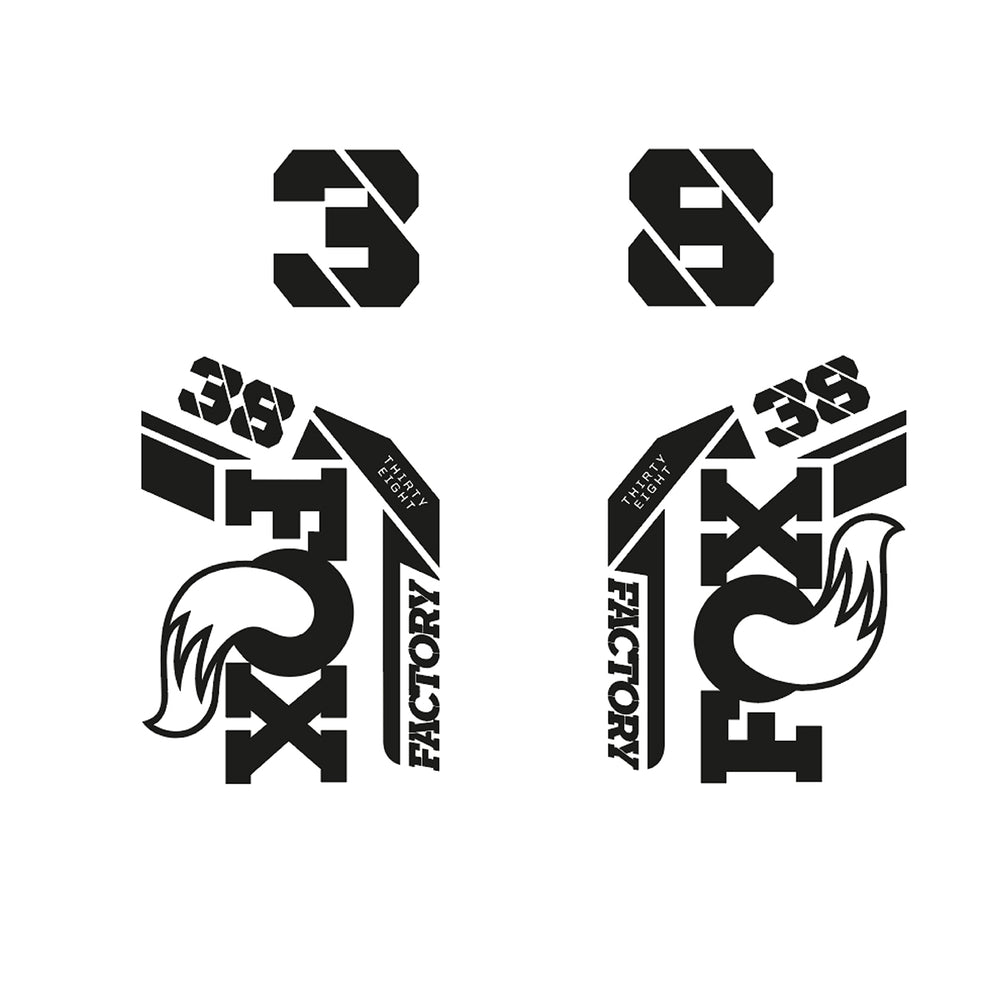 FOX Decal 2021/22 Kit 38 Factory Series Black - transparent - glänzend – Fox  Decals